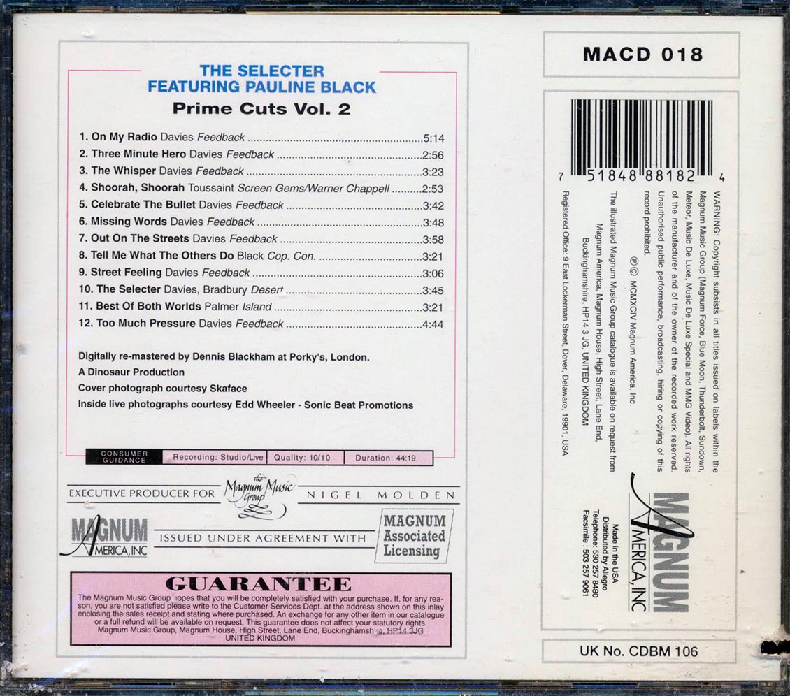 The Selecter - Prime Cuts 2 (featuring Pauline Black) (marked/ltd stock)