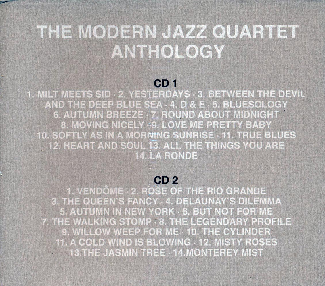 The Modern Jazz Quartet - Anthology (28 tracks) (2xCD) (incl. large booklet)