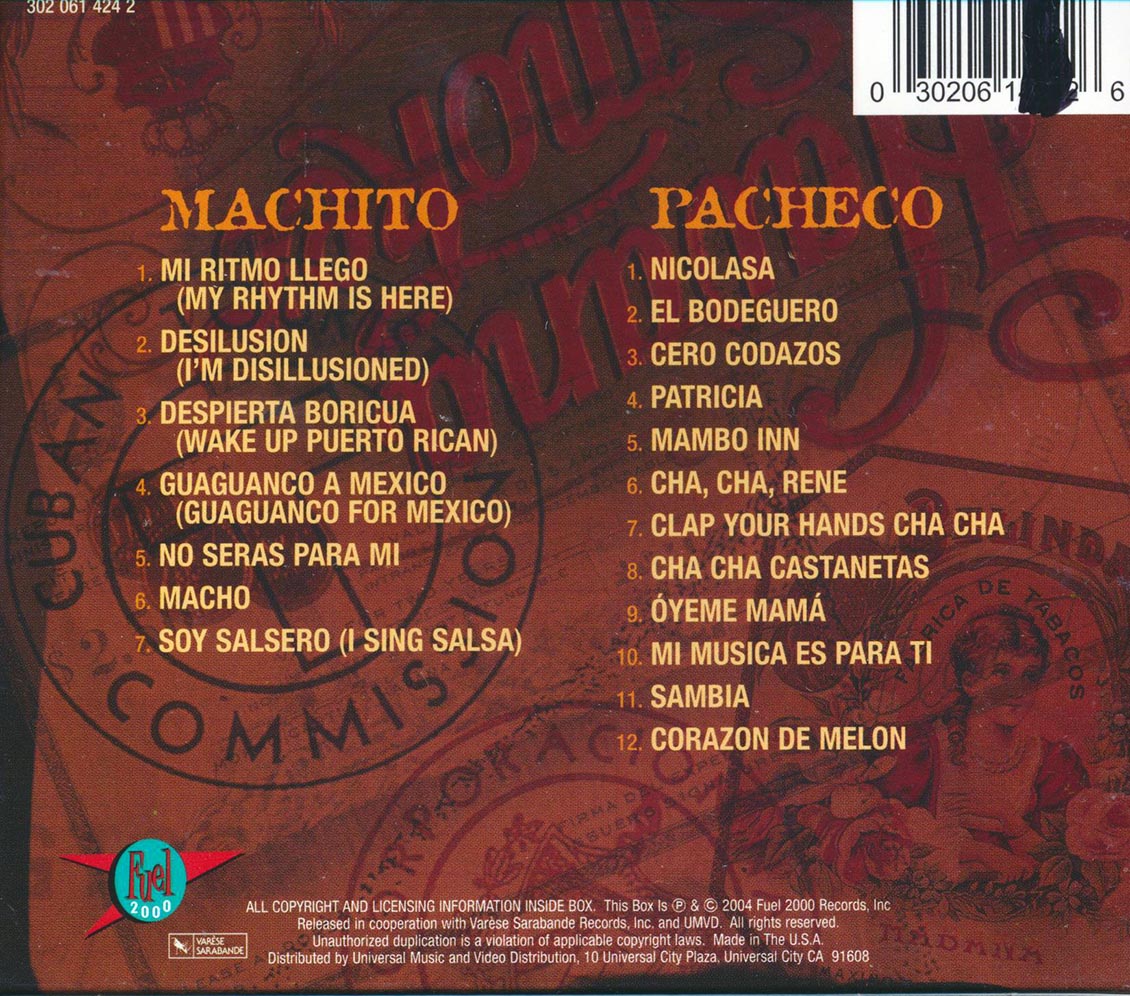 Machito, Pacheco - The Latin Kings: Mi Musica Es Para Ti + Vamos A Bailar! (2xCD) (marked/ltd stock)