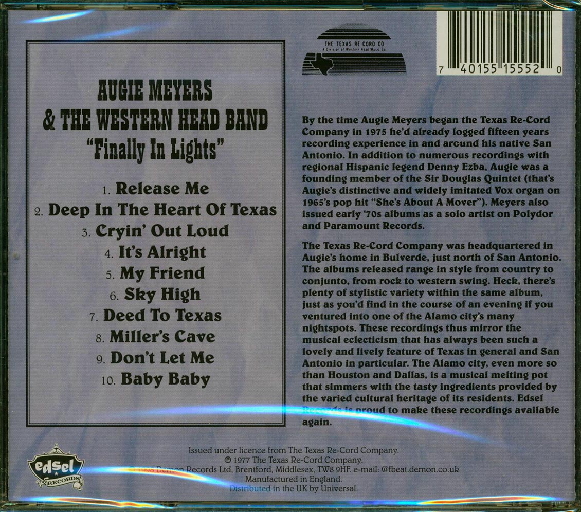 Augie Meyers & The Western Head Band - Finally In Lights