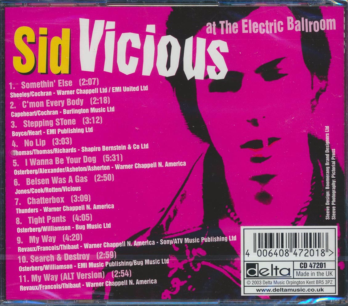 Sid Vicious - Sid Vicious At The Electric Ballroom