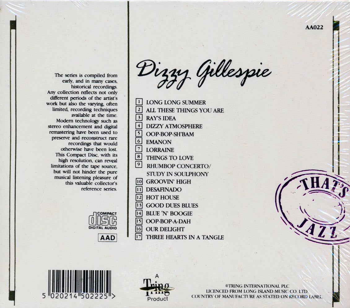 Dizzy Gillespie - Audio Archive Collectors Edition: 17 Reflective Recordings