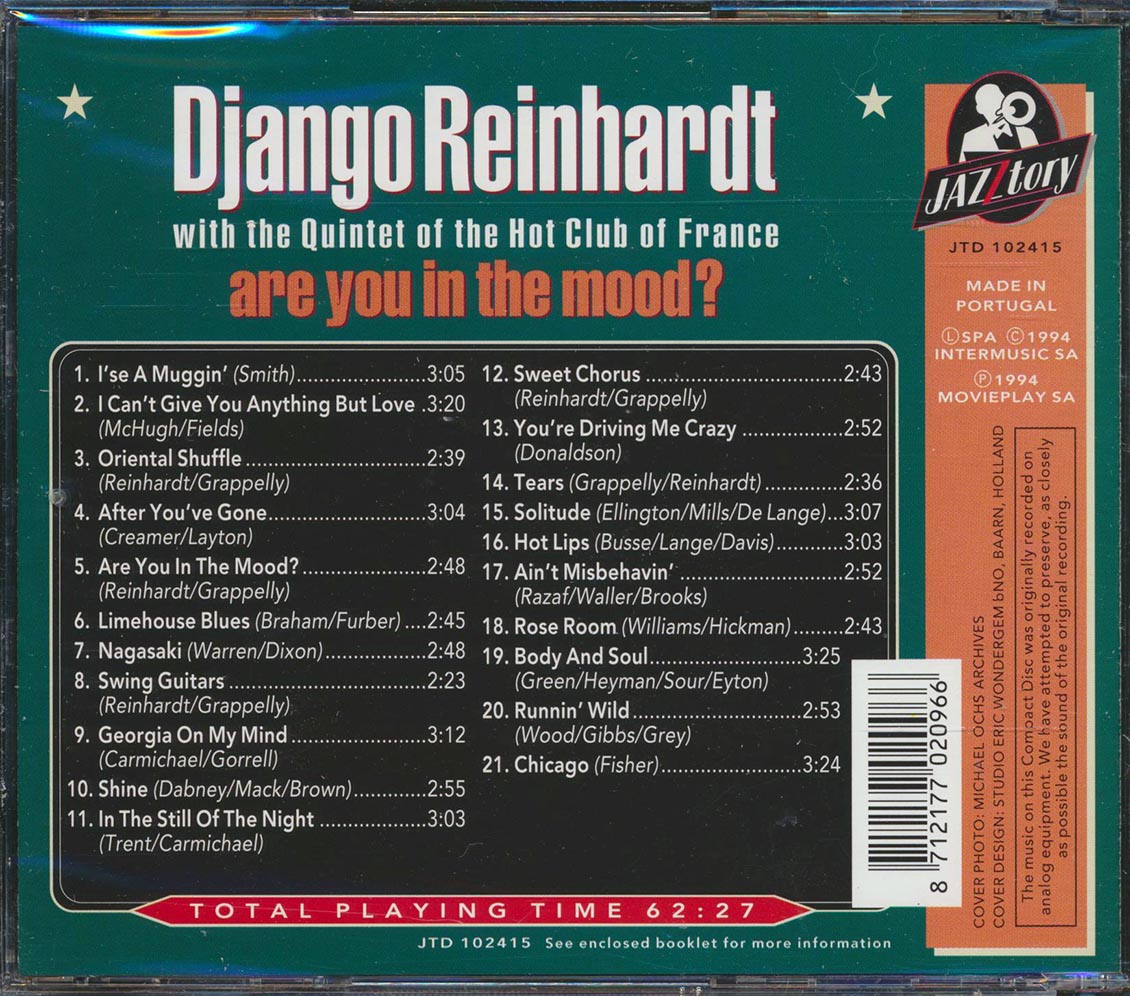 Django Reinhardt - Are You In The Mood? Django Reinhardt With The Quintet Of The Hot Club Of France (21 tracks)