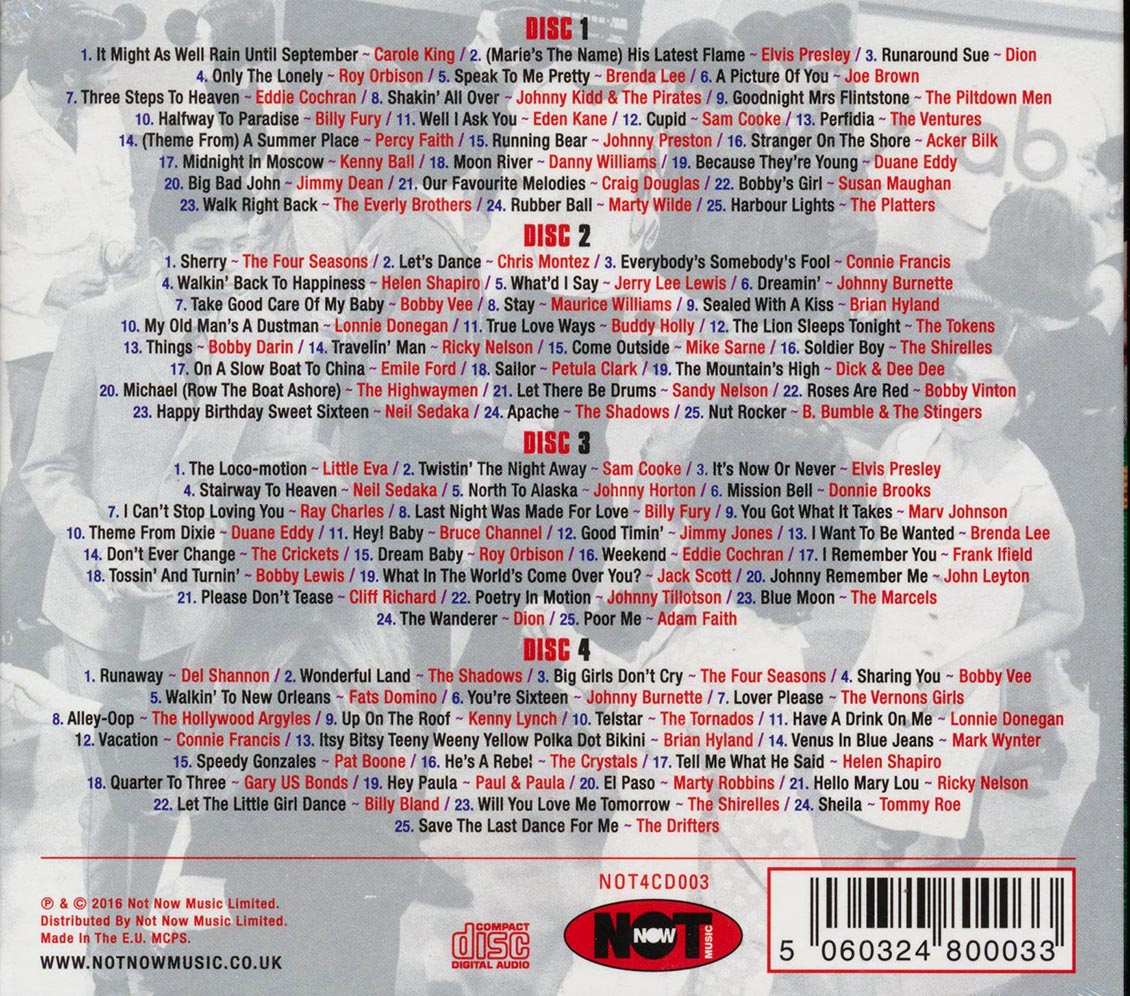 Various - 100 Hits Of The 60s (100 tracks) (4xCD) (deluxe 4-fold digipak)