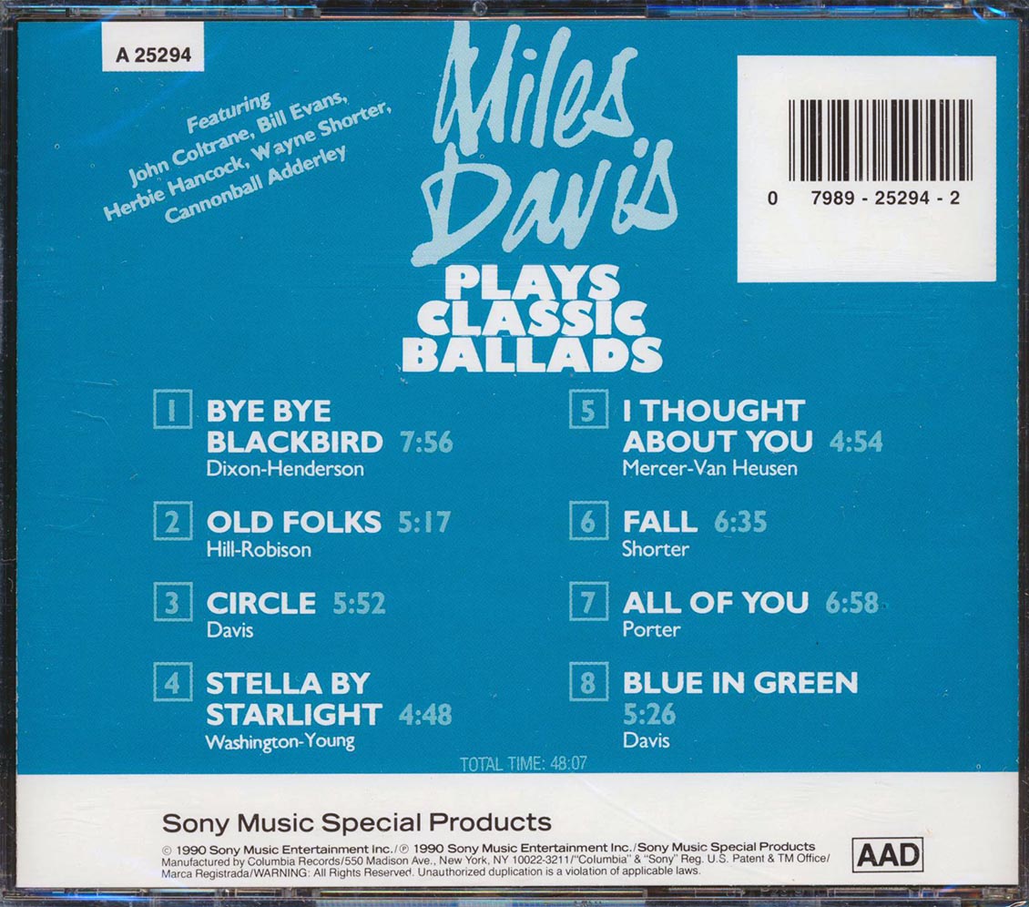 Miles Davis - Miles Davis Plays Classic Ballads