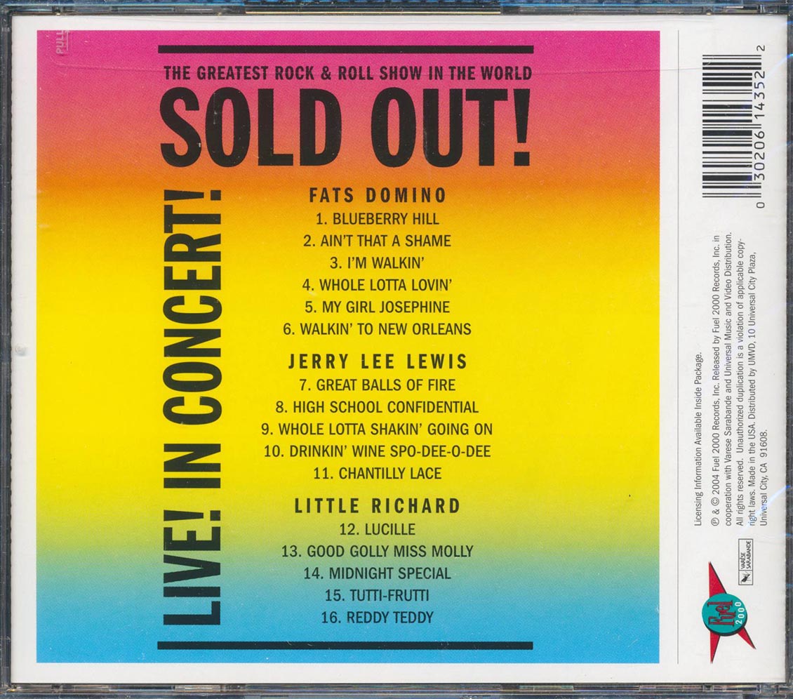 Fats Domino, Little Richard, Jerry Lee Lewis - Sold Out! (marked/ltd stock) (remastered)