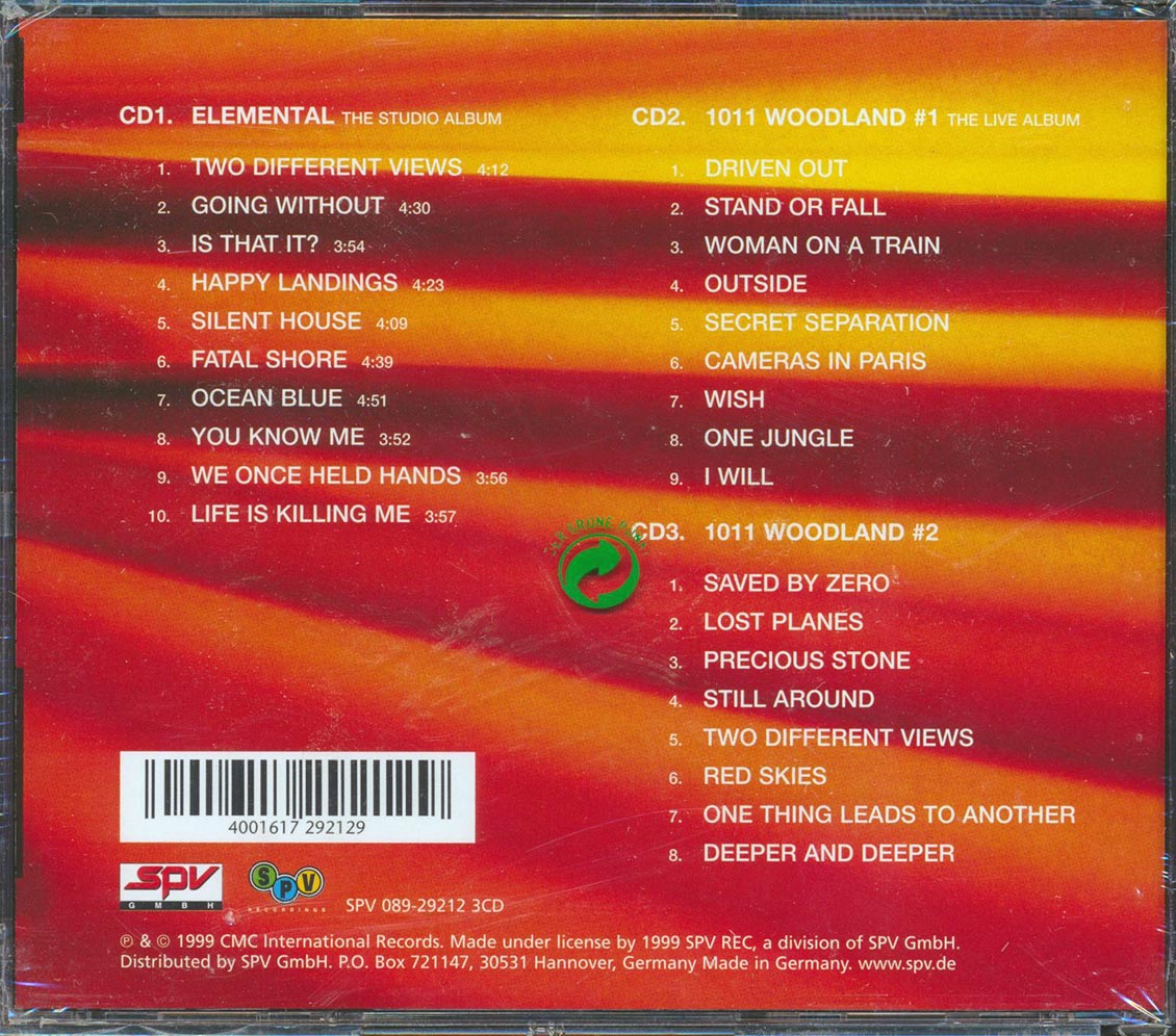 The Fixx - Elemental + 1011 Woodland (27 tracks) (3xCD) (incl. large booklet)