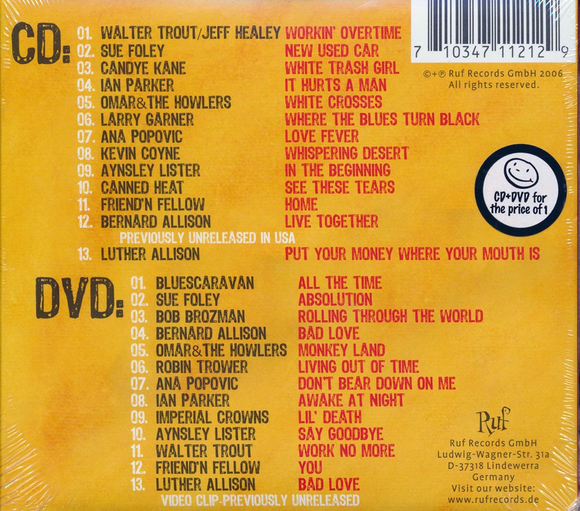 Canned Heat, Sue Foley, Ian Parker, Etc. - Ruf Records Anthology: 12 Years Of Where Blues Crosses Over (26 tracks) (incl. DVD) (deluxe 4-fold digipak)