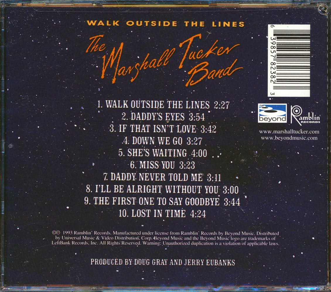 The Marshall Tucker Band - Walk Outside The Lines (marked/ltd stock)