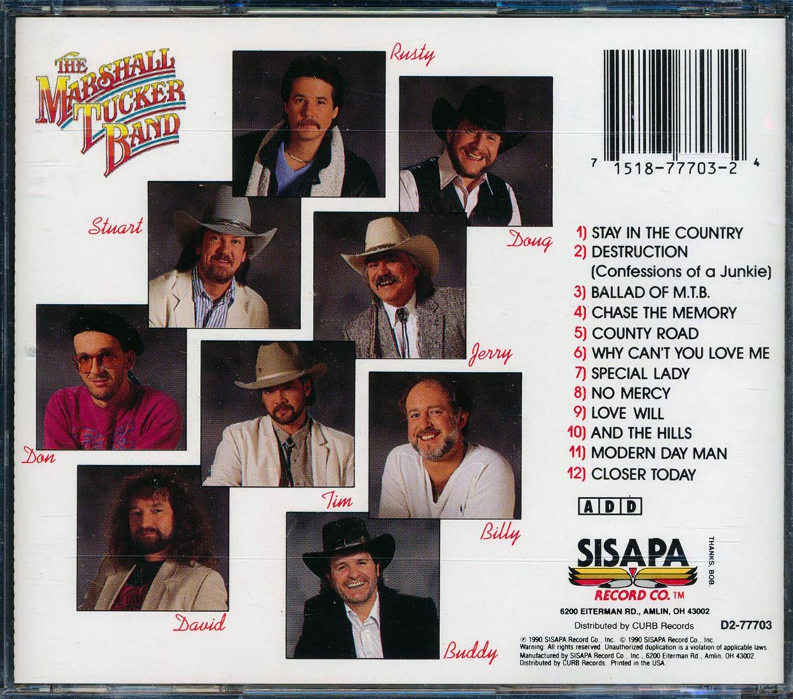 The Marshall Tucker Band - Southern Spirit (marked/ltd stock)