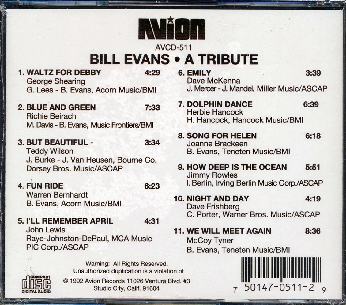 Jimmy Rowles, McCoy Tyner, Herbie Hancock, Etc. - Bill Evans: A Tribute