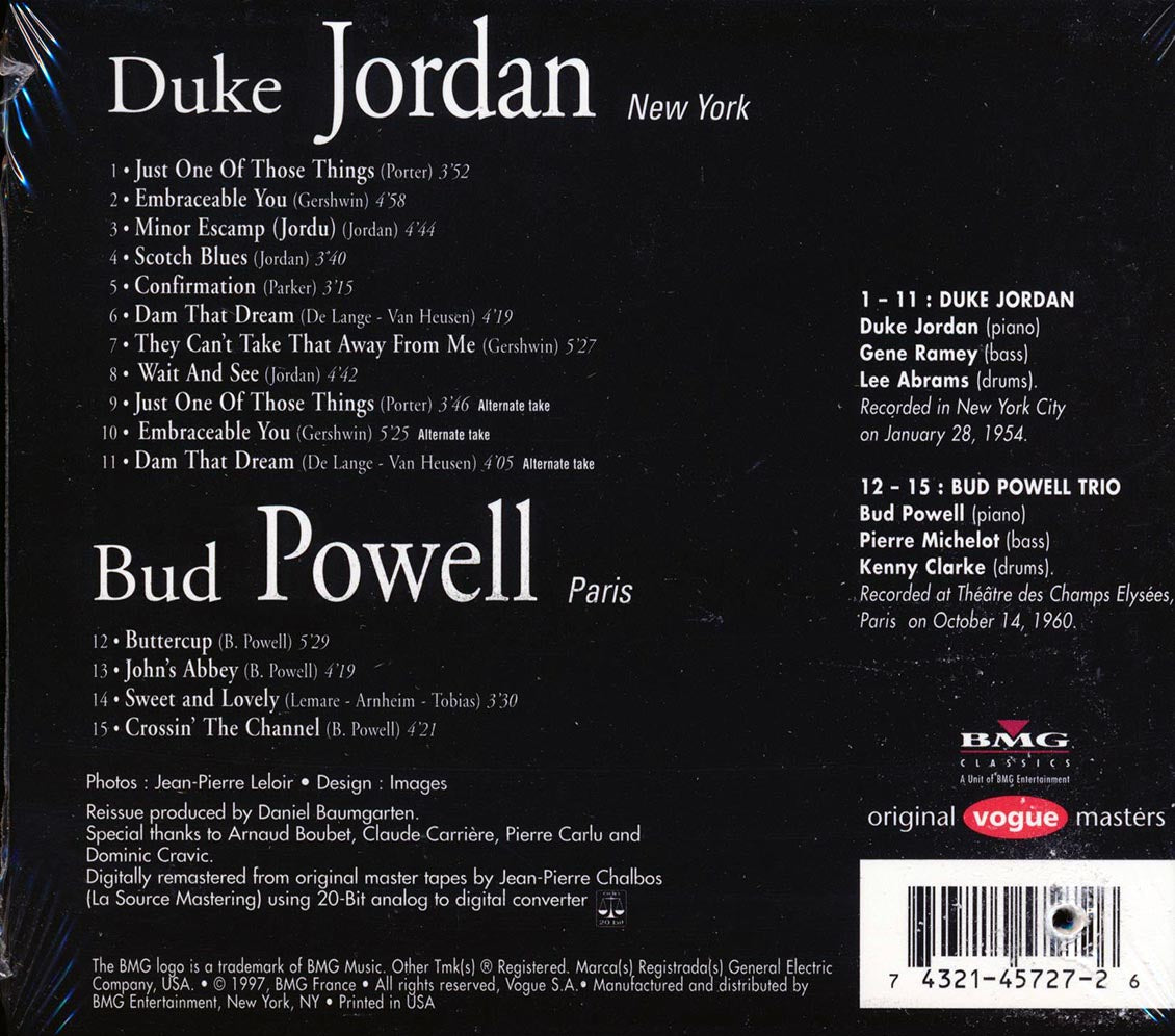Duke Jordan, Bud Powell - Duke Jordan In New York, Bud Powell In Paris (marked/ltd stock)