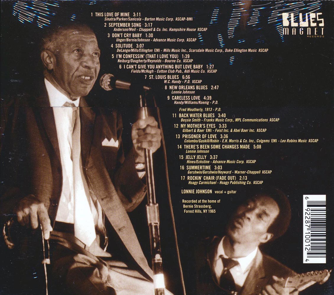 Lonnie Johnson - The Unsung Blues Legend: The Living Room Session (deluxe 3-fold digipak)