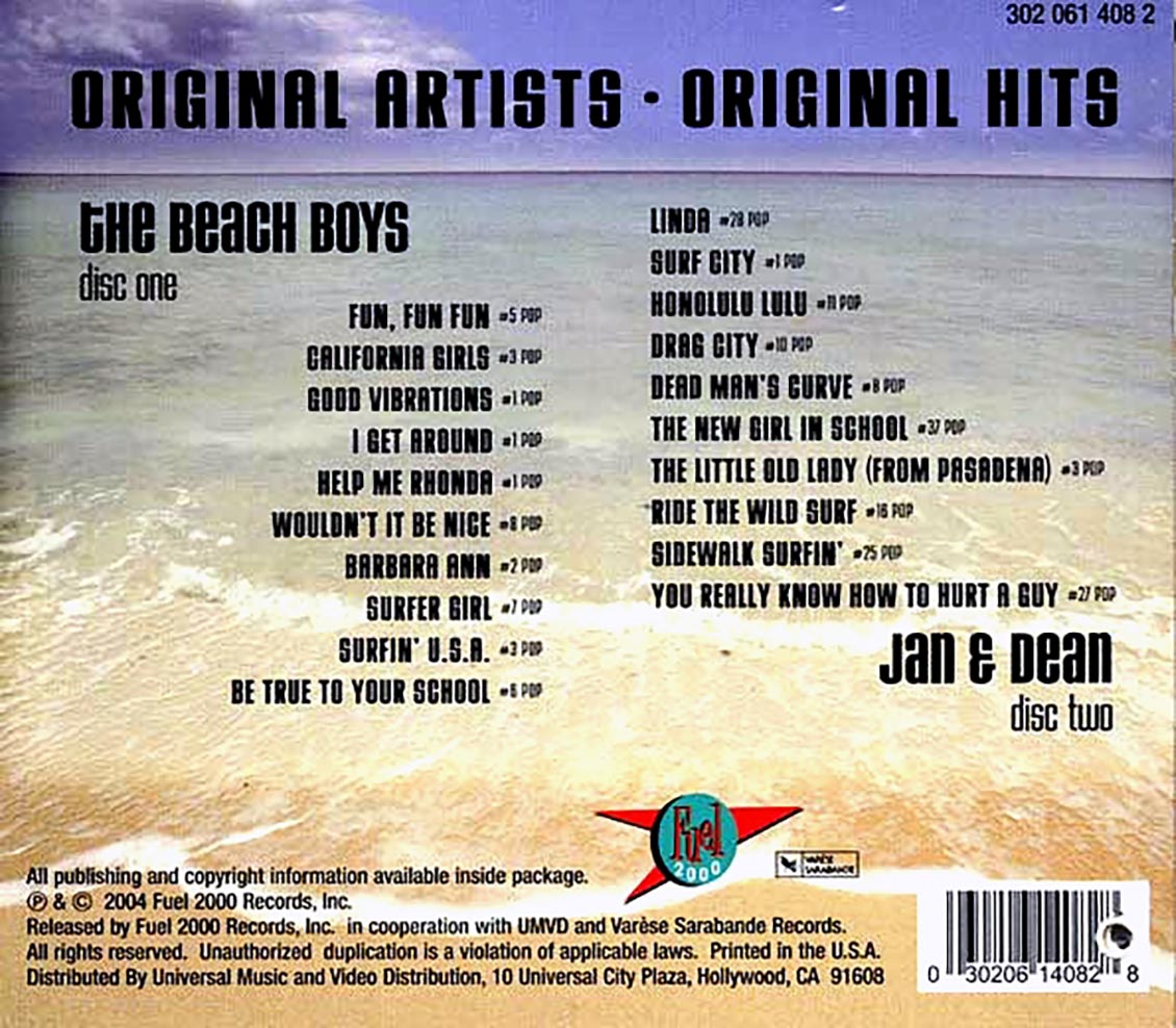 Beach Boys, Jan & Dean - Beach Boys Greatest Hits + Jan & Dean Greatest Hits (2xCD) (marked/ltd stock)