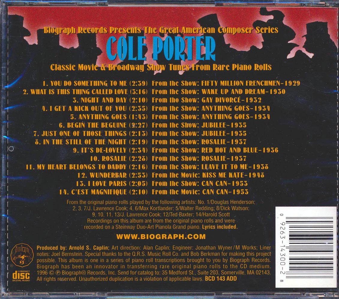 Cole Porter - Cole Porter From Rare Piano Rolls