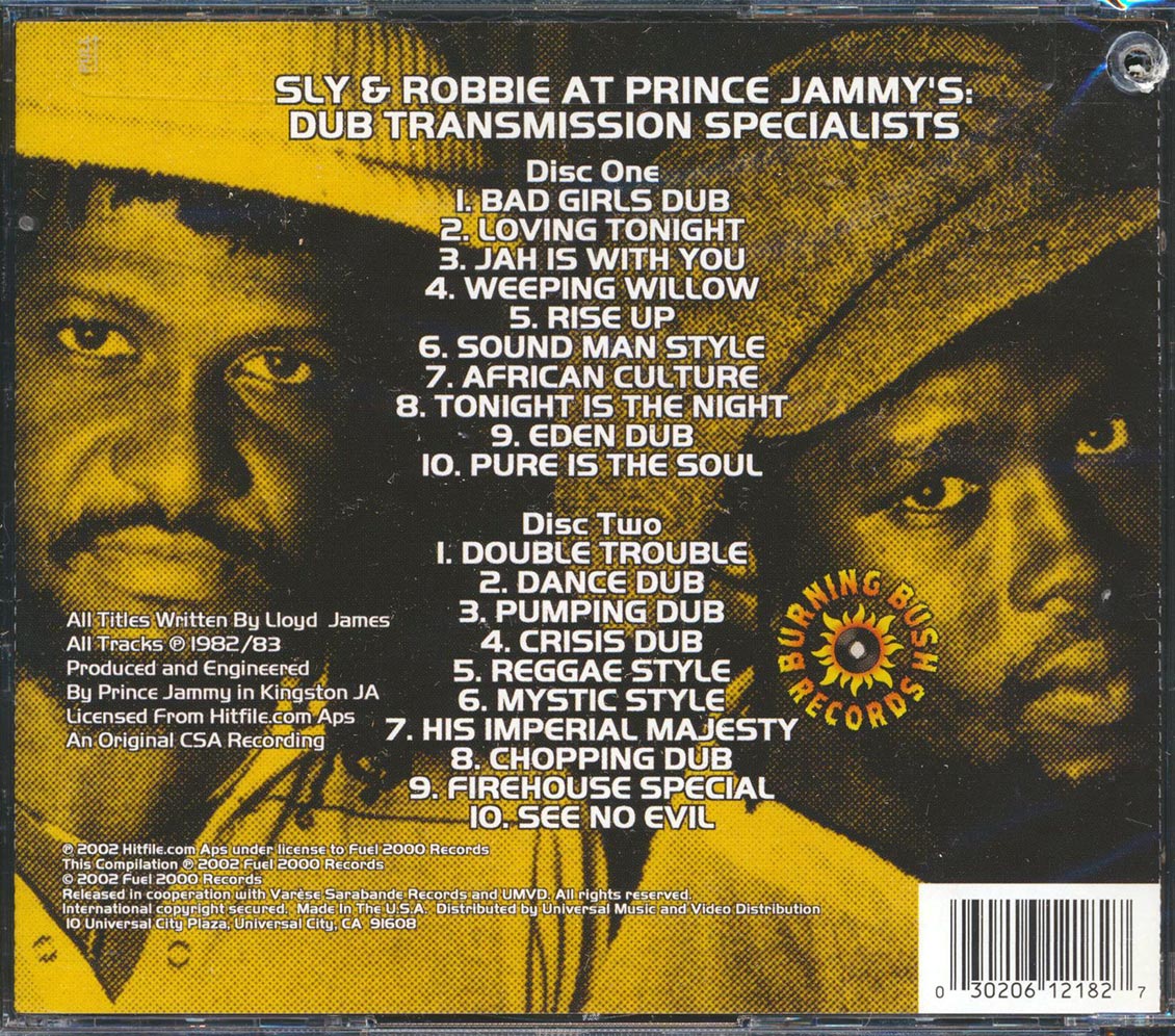 Sly & Robbie, Prince Jammy - Sly & Robbie At Prince Jammy's: Dub Transmission Specialists (20 tracks) (2xCD) (marked/ltd stock)