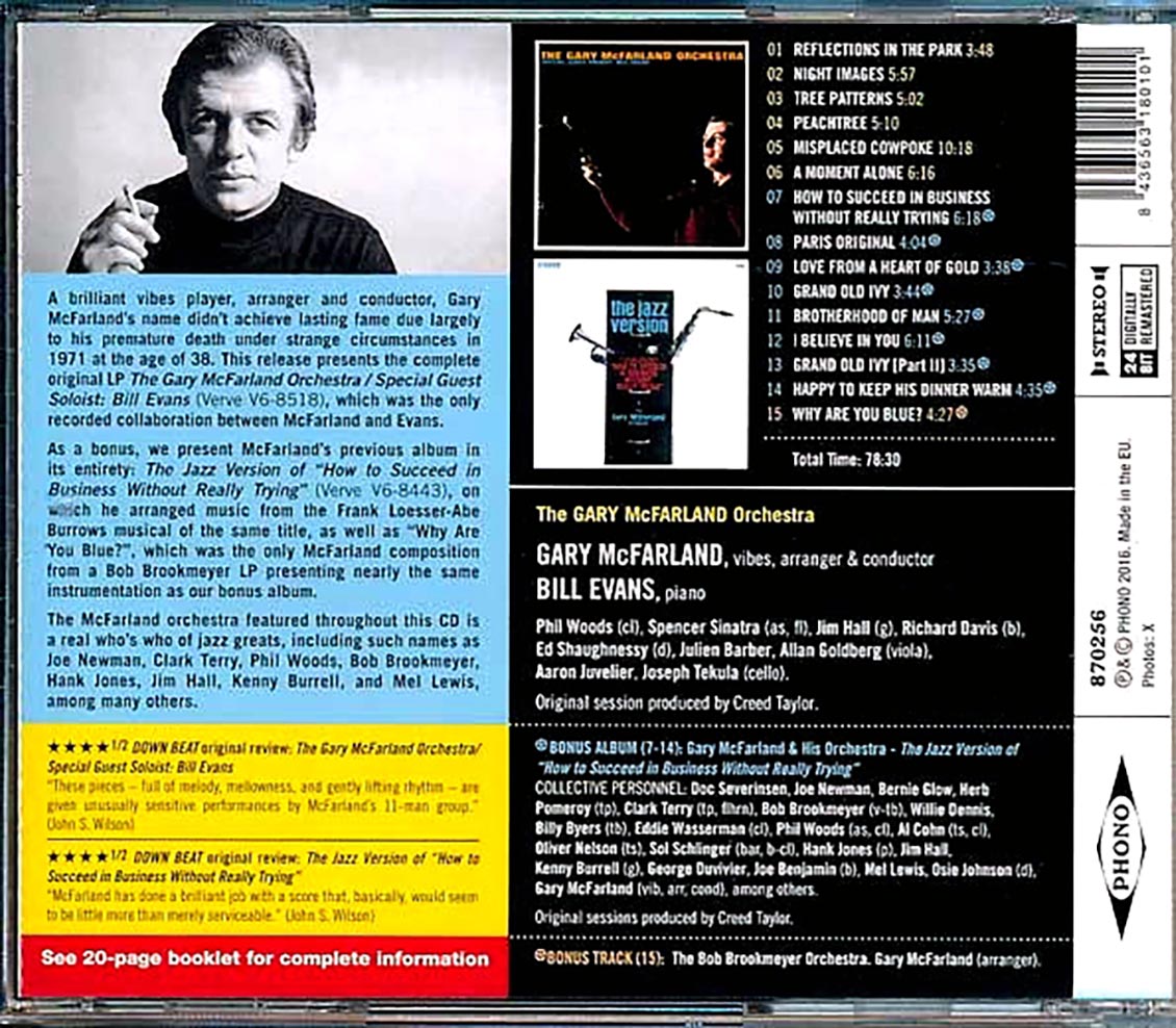 Gary McFarland Orchestra, Bill Evans - The Gary McFarland Orchestra (incl. large booklet) (remastered)