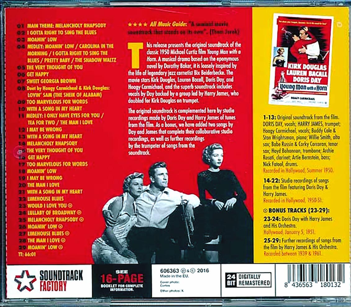 Various - Young Man With A Horn Original Motion Picture Soundtrack (29 tracks) (ltd. ed.) (incl. large booklet) (remastered)