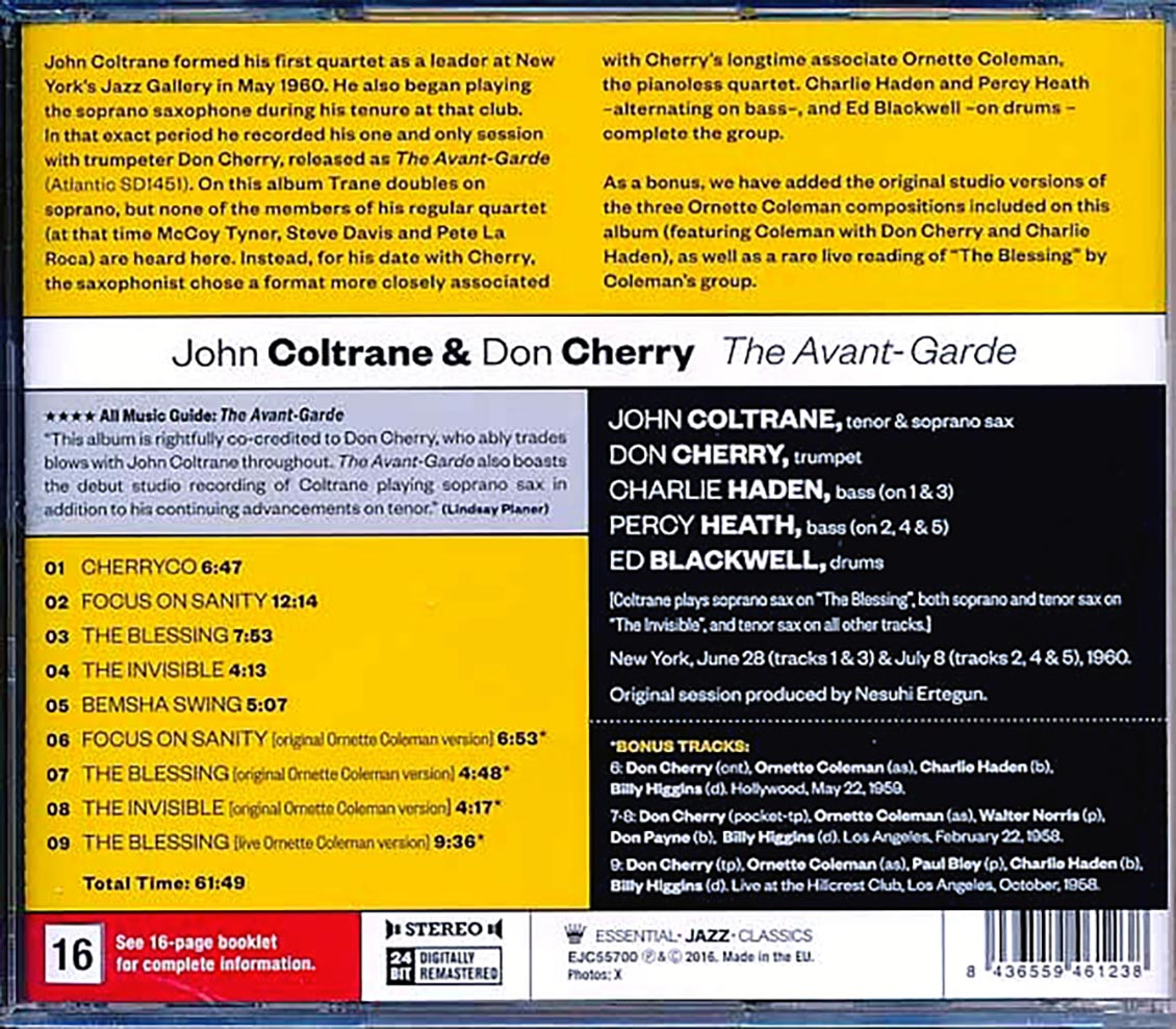 John Coltrane, Don Cherry - The Avant-Garde (incl. large booklet) (remastered)