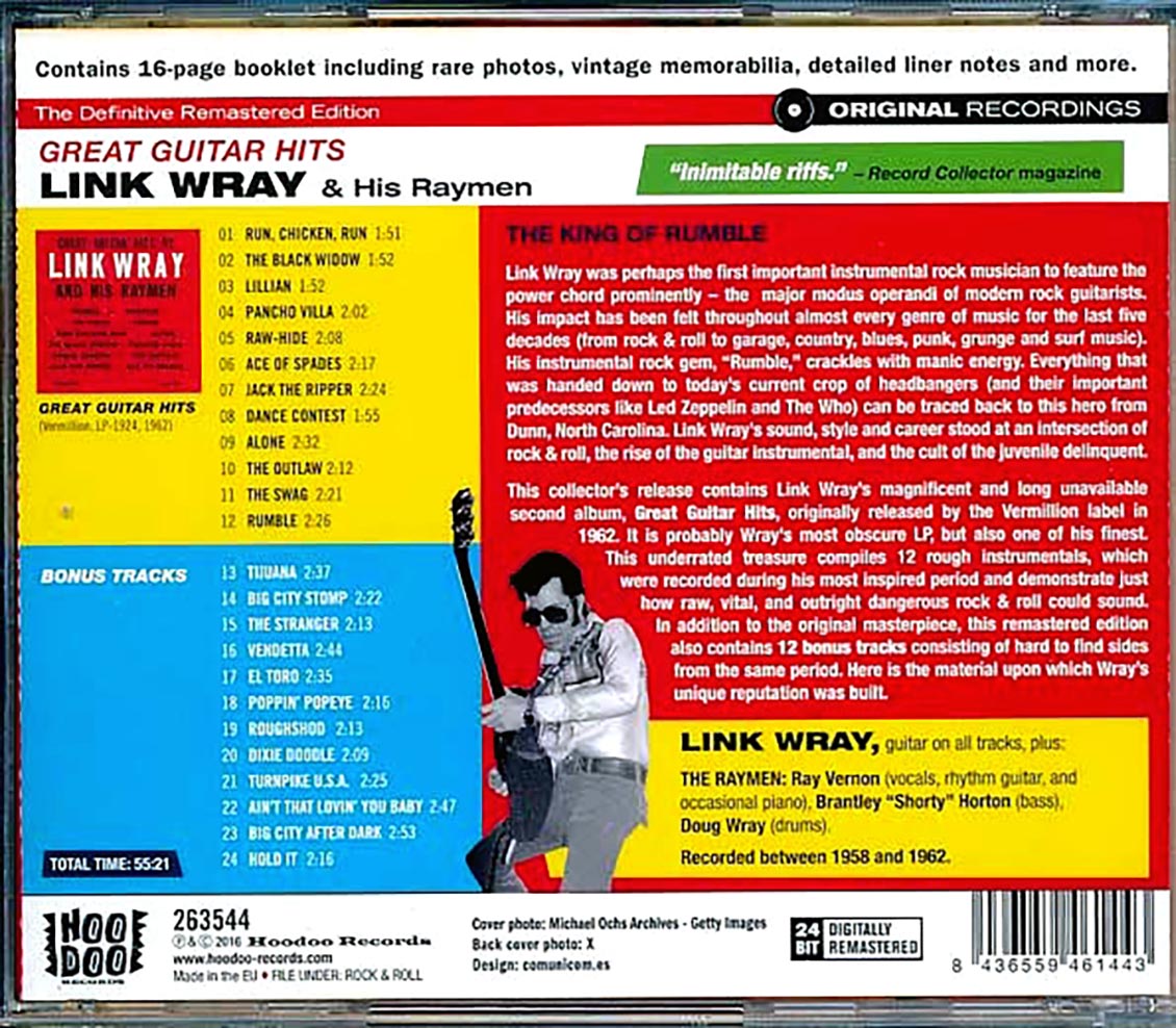 Link Wray & His Raymen - Great Guitar Hits (incl. large booklet) (remastered)
