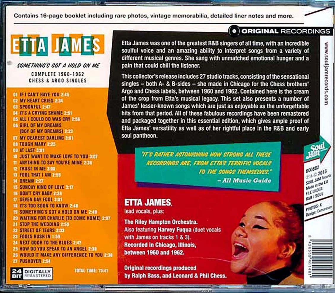 Etta James - Something's Got A Hold On Me: Complete 1960-1962 Chess & Argo Singles (incl. large booklet) (remastered)