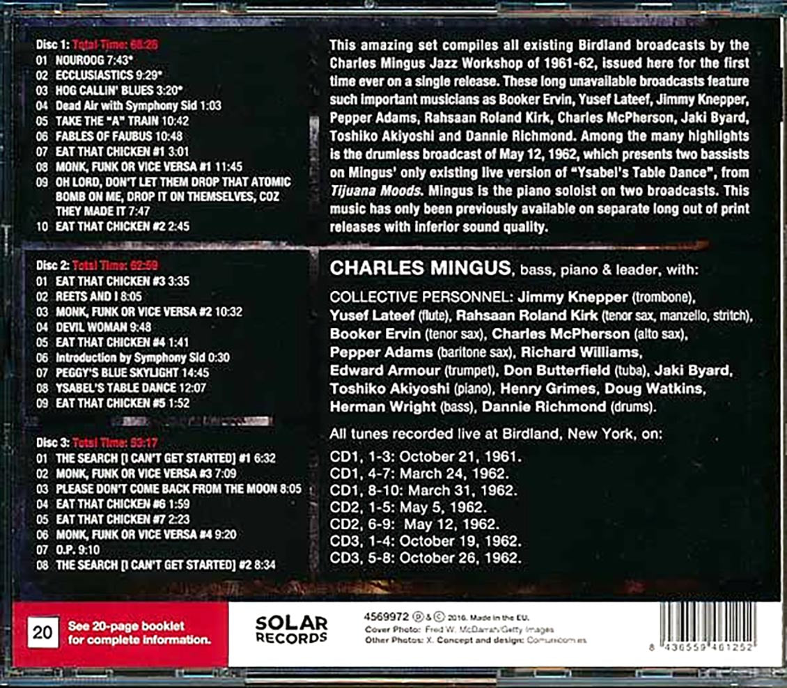 Charles Mingus & The Jazz Workshop All Stars - The Complete 1961-1962 Birdland Broadcasts (ltd. ed.) (3xCD) (incl. large booklet)