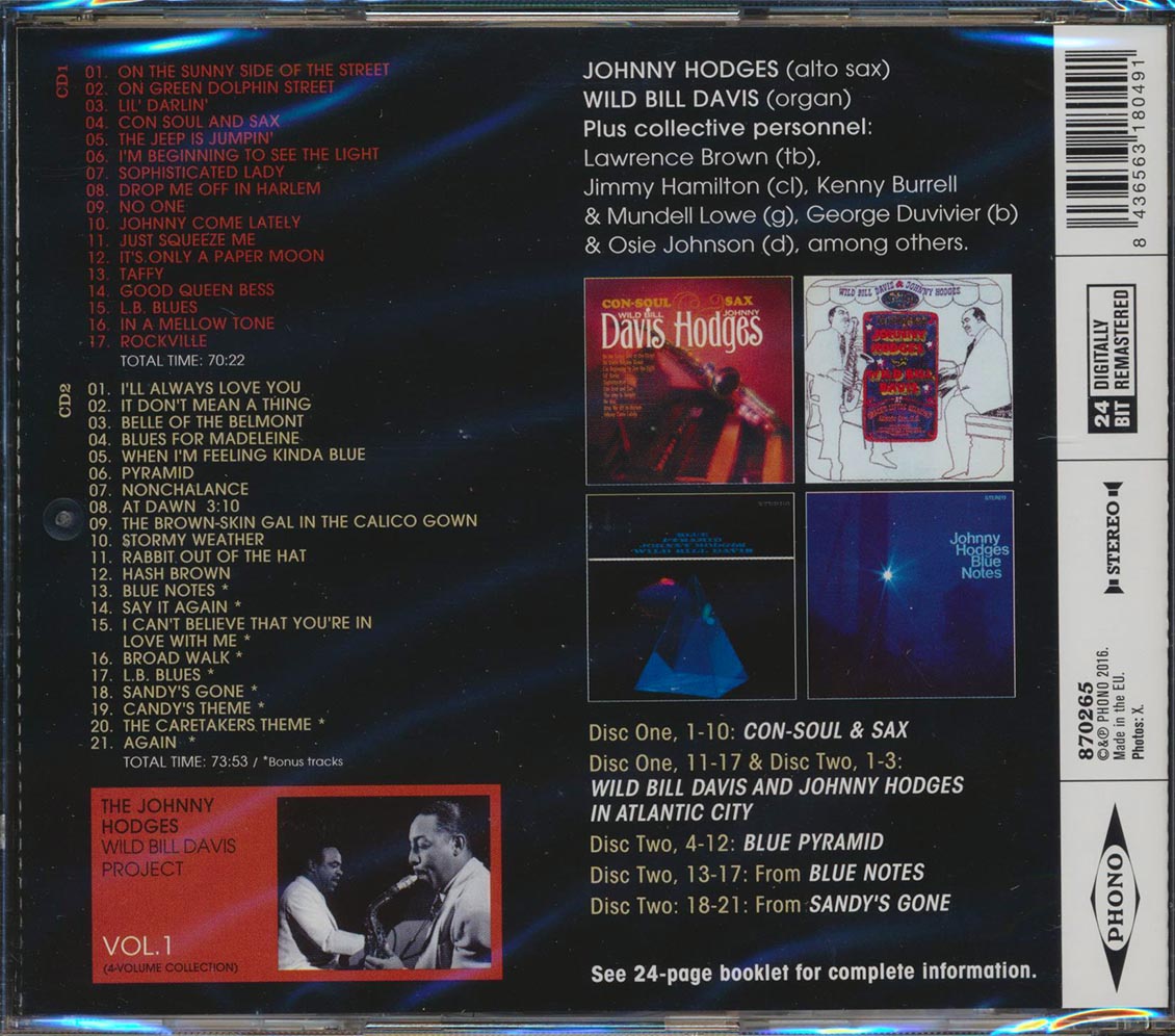 Johnny Hodges, Wild Bill Davis - Con-Soul & Jazz: Wild Bill Is The Boss! (2xCD) (incl. large booklet) (remastered)