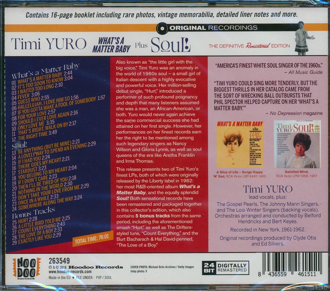 Timi Yuro - What's A Matter Baby + Soul! (incl. large booklet) (remastered)