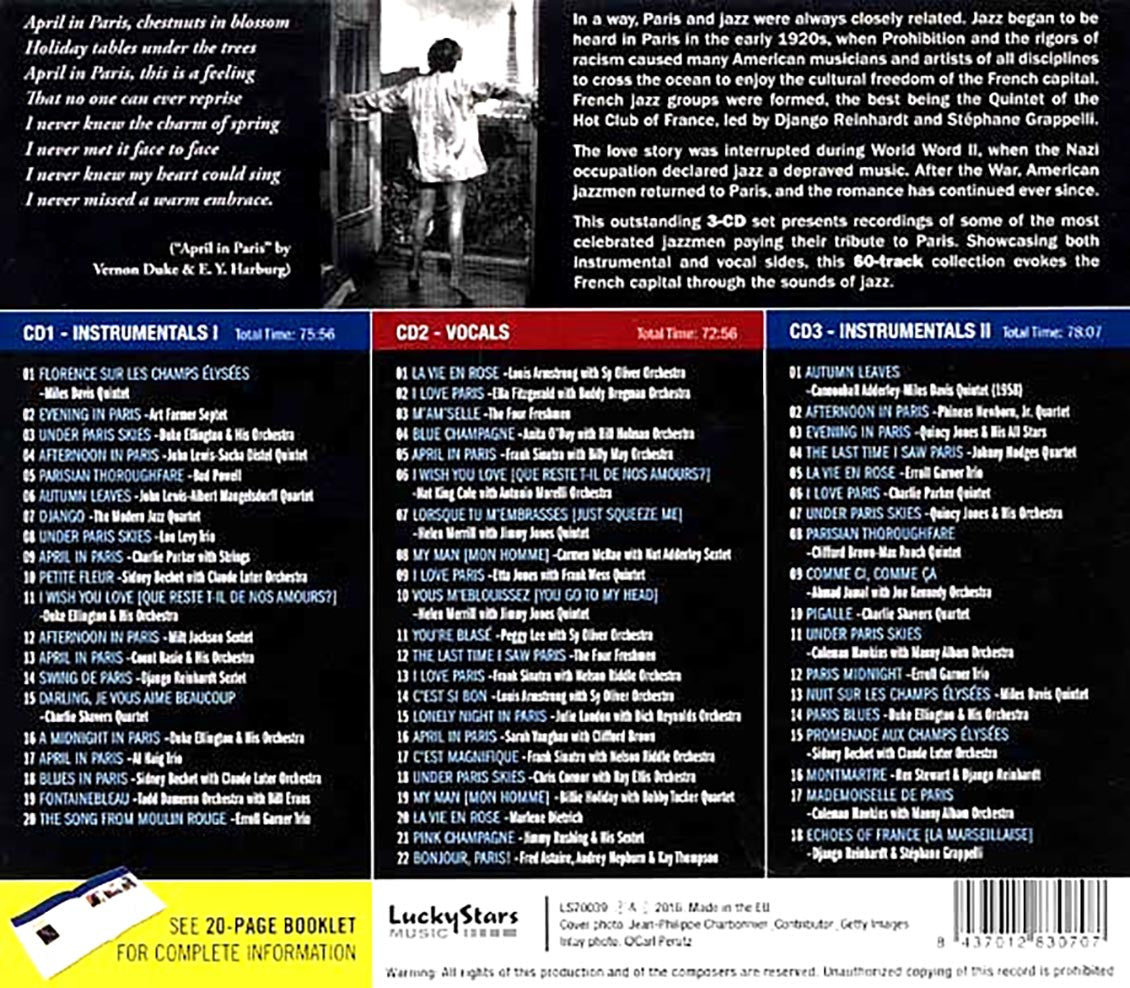 Miles Davis, Louis Armstrong, Cannonball Adderley, Etc. - Jazz & Paris (3xCD) (incl. large booklet) (remastered)