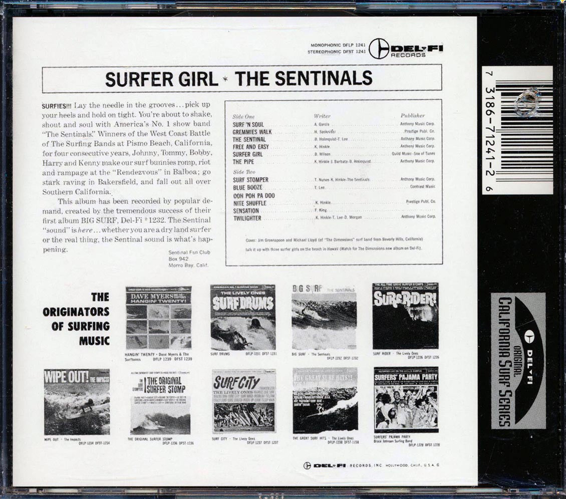 The Sentinals - Surfer Girl (marked/ltd stock)