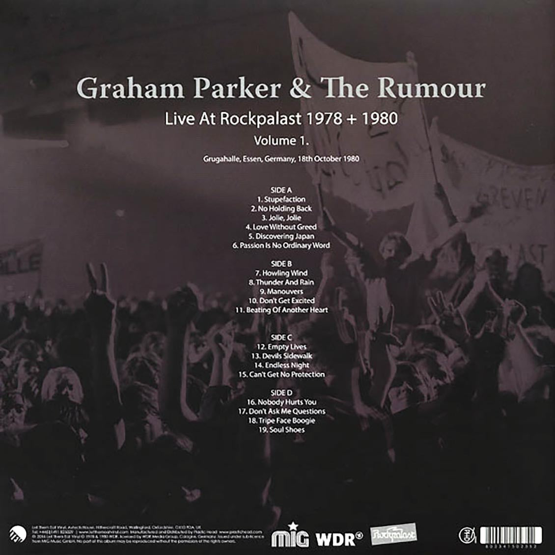 Graham Parker & The Rumour - Live At Rockpalast 1978 + 1980 Volume 1 (2xLP)