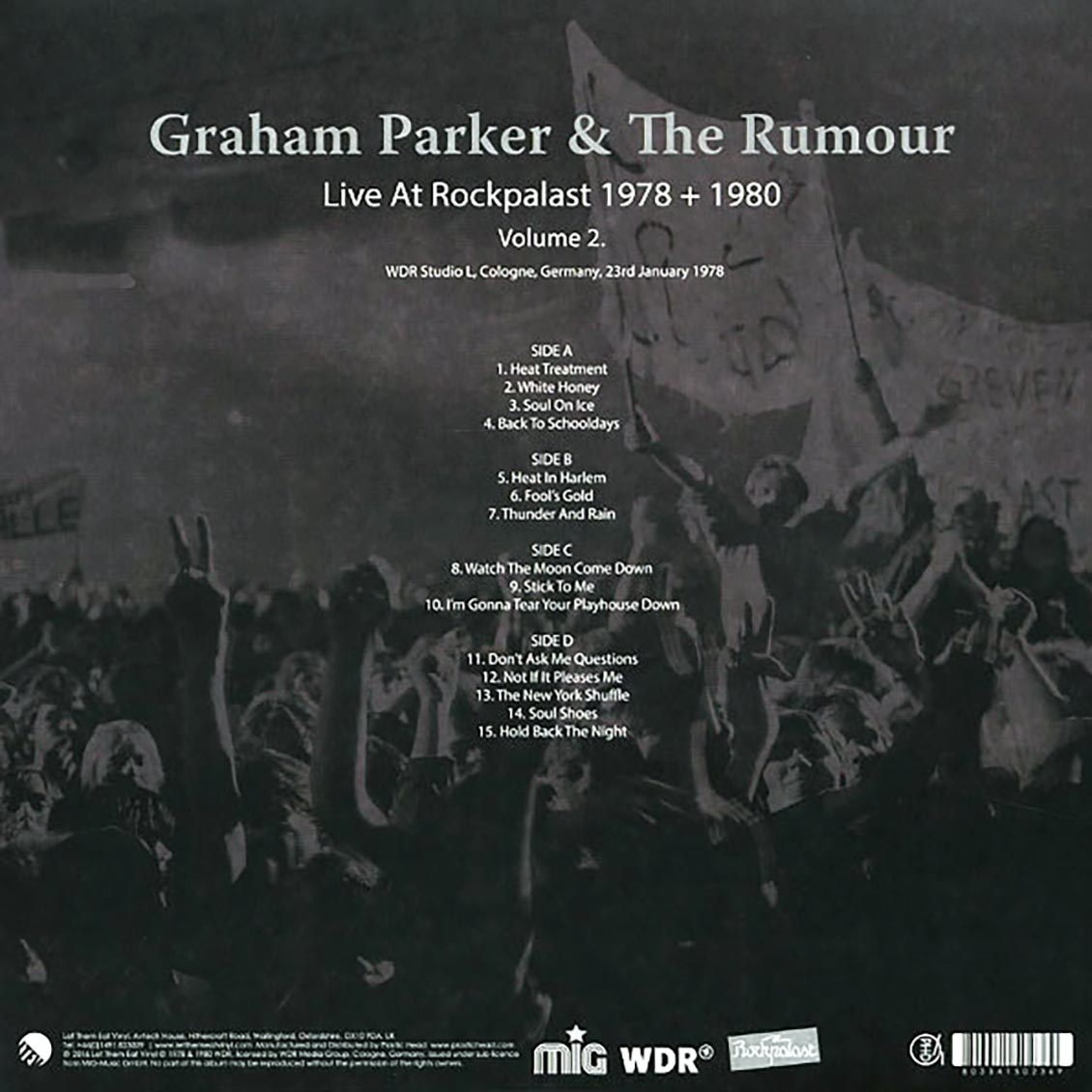 Graham Parker & The Rumour - Live At Rockpalast 1978 + 1980 Volume 2 (2xLP)