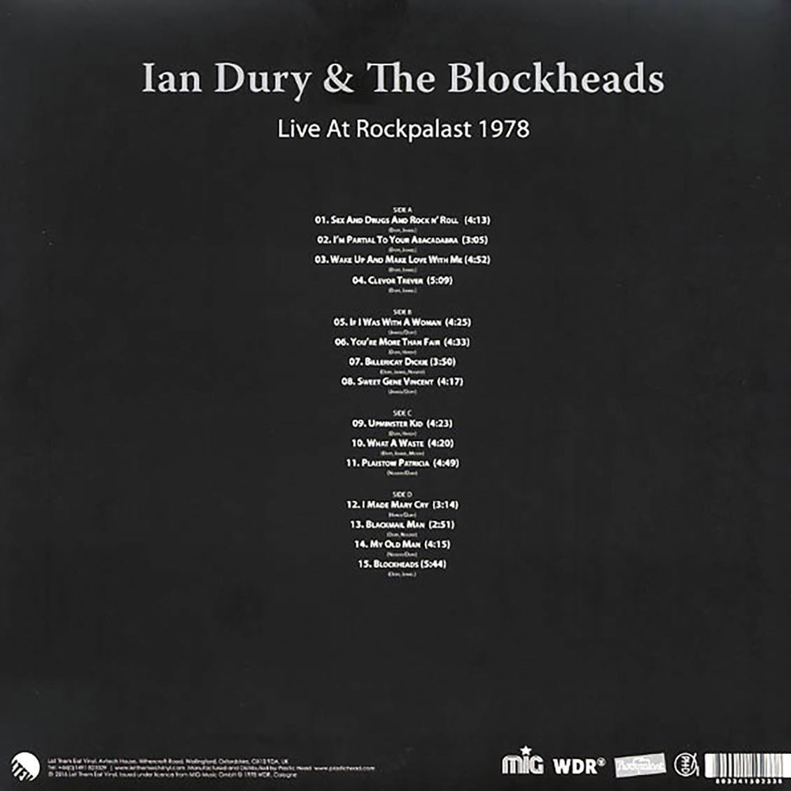 Ian Dury & The Blockheads - Live At Rockpalast 1978 (2xLP)