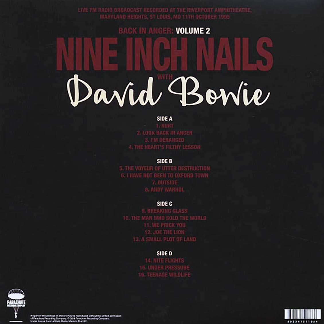 Nine Inch Nails, David Bowie - Back In Anger: Volume 2 (ltd. ed.) (2xLP)