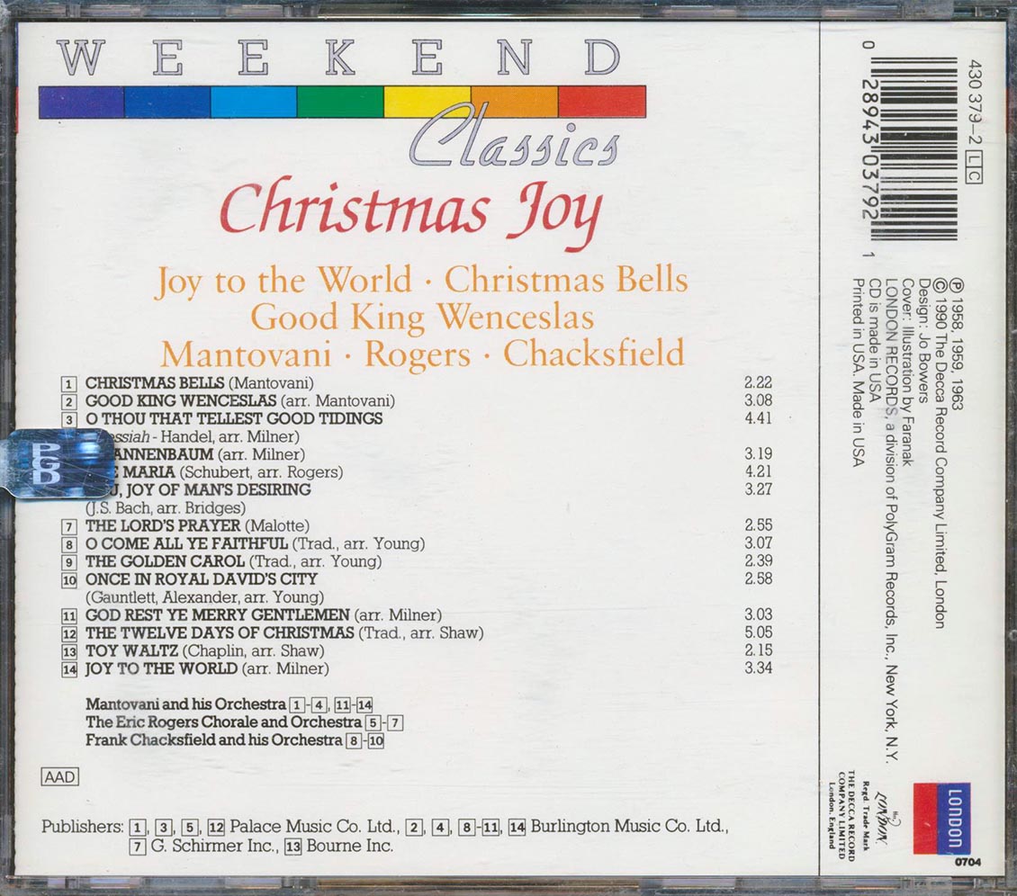 Mantovani & His Orchestra, Eric Rogers Chorale & Orchestra, Etc. - Christmas Joy