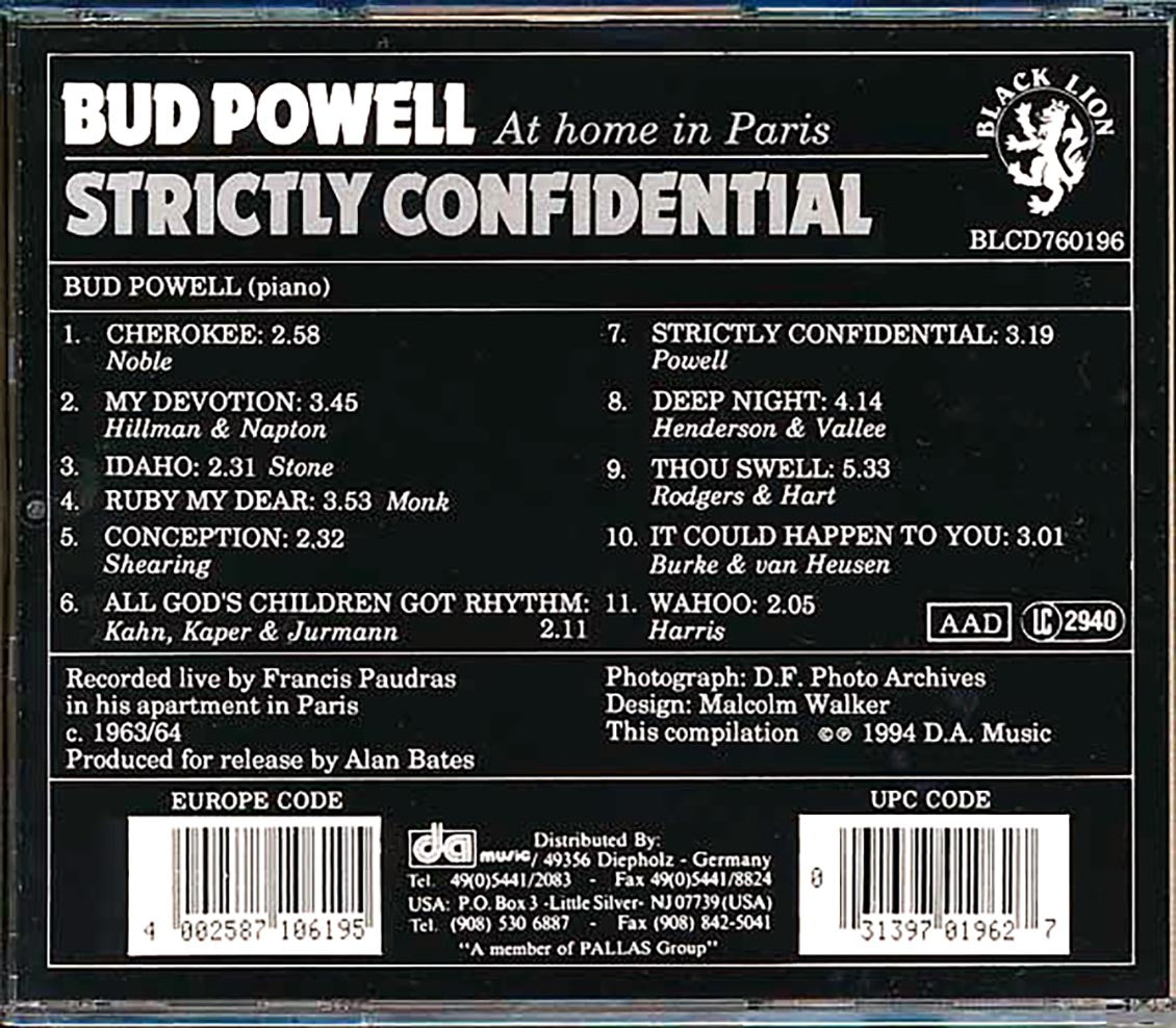 Bud Powell - Strictly Confidential