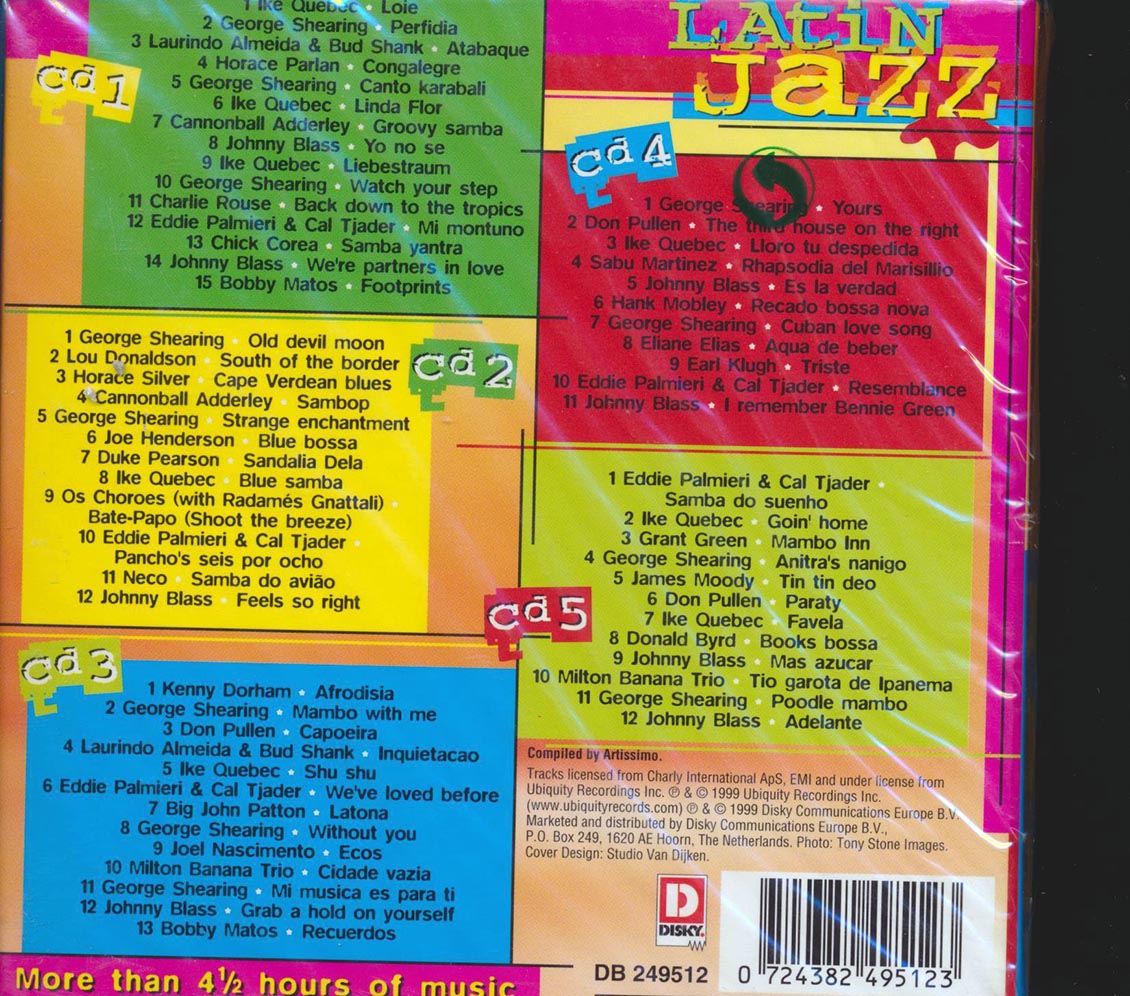 Chick Corea, Eddie Palmieri, Cannonball Adderley, Horace Silver, Etc. - Latin Jazz 5 CD Box Set (63 tracks) (5xCD) (box set)