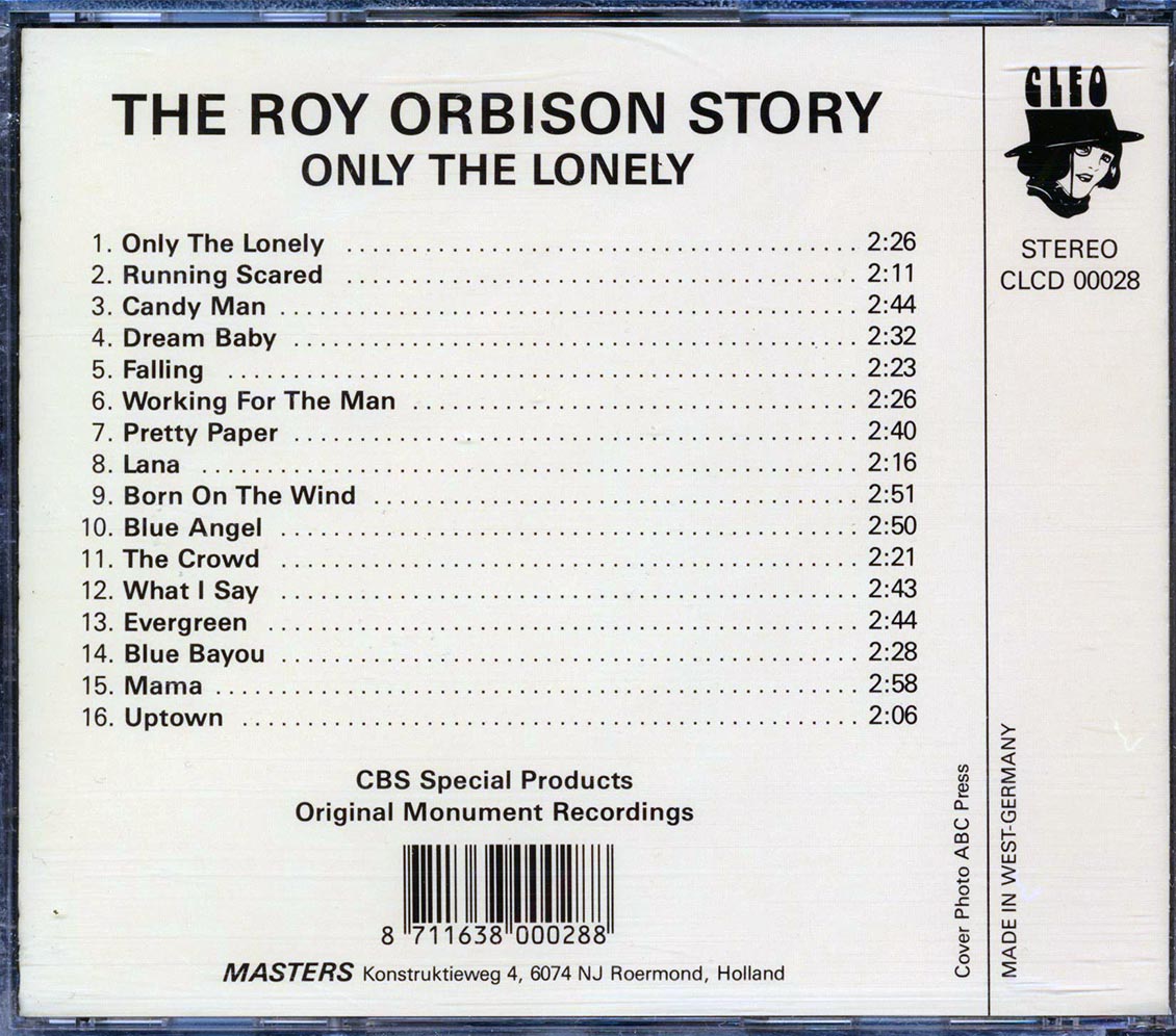 Roy Orbison - Only The Lonely: The Roy Orbison Story