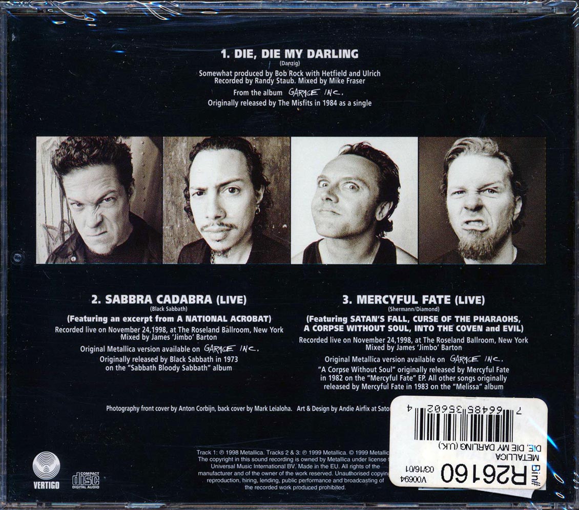 Metallica - Die Die My Darling (3 Track EP)