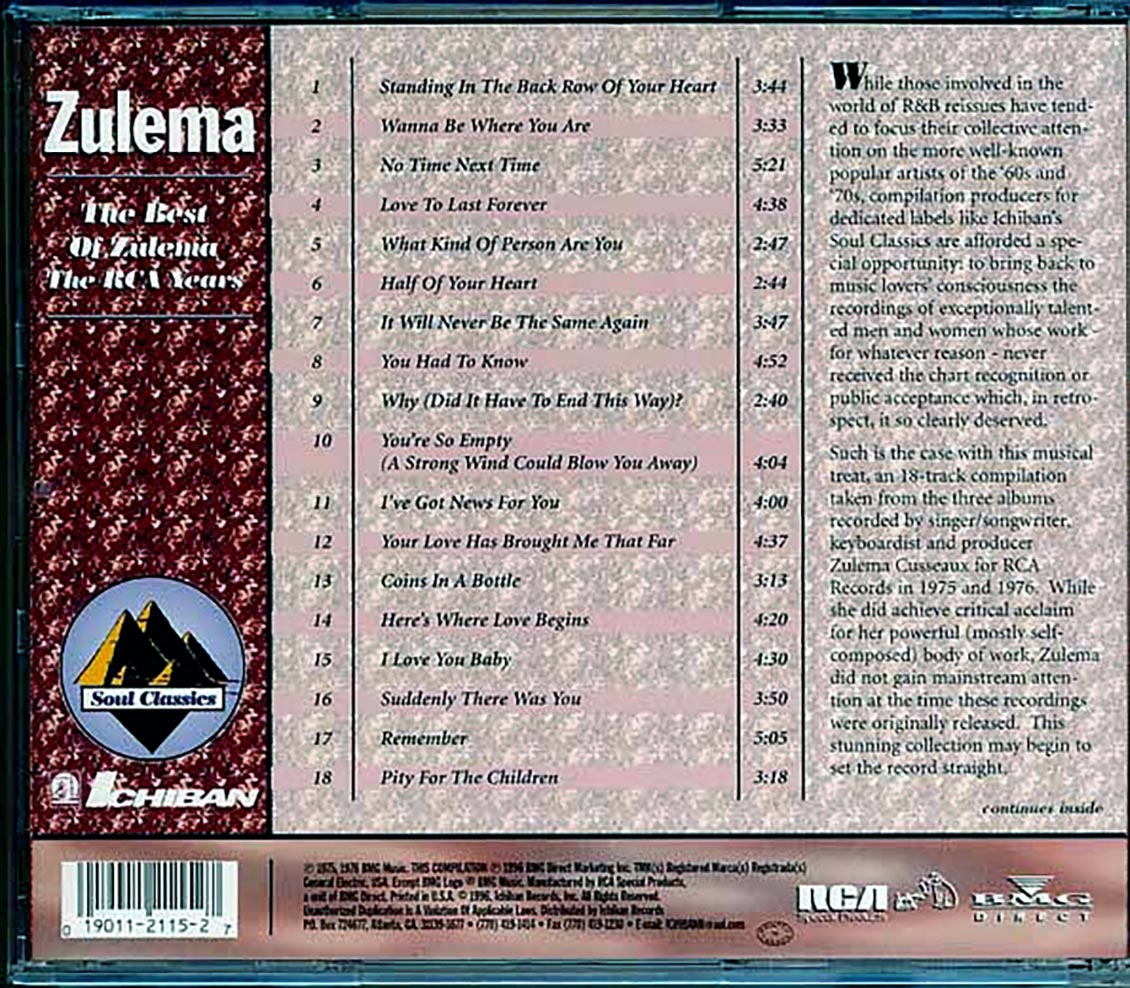 Zulema - The Best Of Zulema: The RCA Years (remastered)
