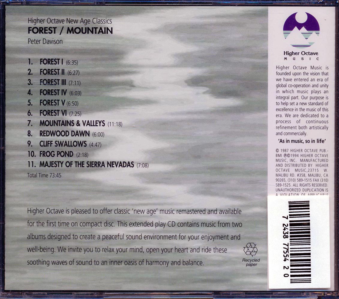 Peter Davison - Forest + Mountain (2 albums on 1 CD) (remastered)