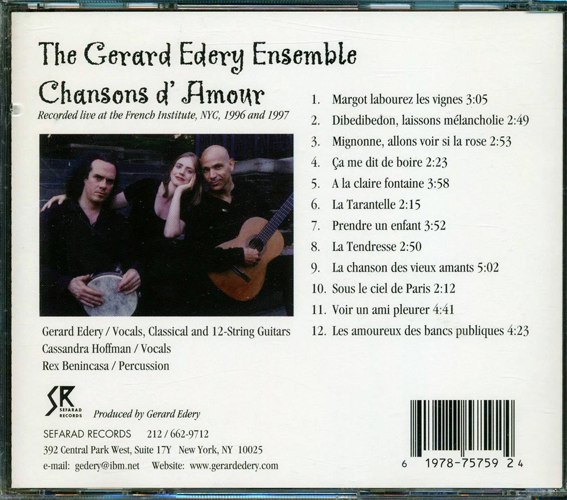 The Gerard Edery Ensemble - Chansons D' Amour