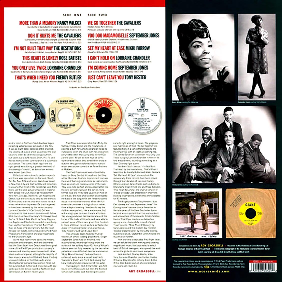 Nancy Wilcox, September Jones, The Cavaliers, Freddy Butler, Etc. - Pied Piper: The Pinnacle Of Detroit Northern Soul