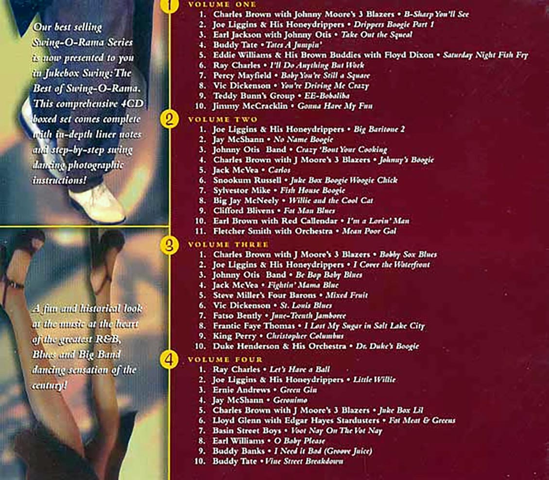 Charles Brown, Jimmy McCracklin, Joe Liggins, Etc. - Jukebox Swing: The Best Of Swing-O-Rama (41 tracks) (4xCD)