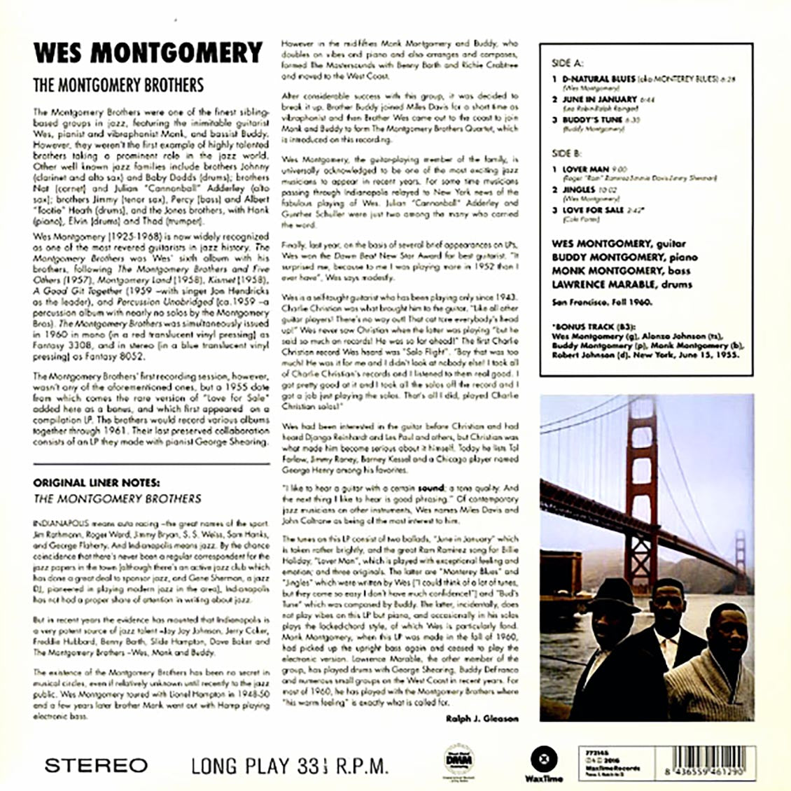 Wes Montgomery - The Montgomery Brothers (ltd. ed.) (180g)