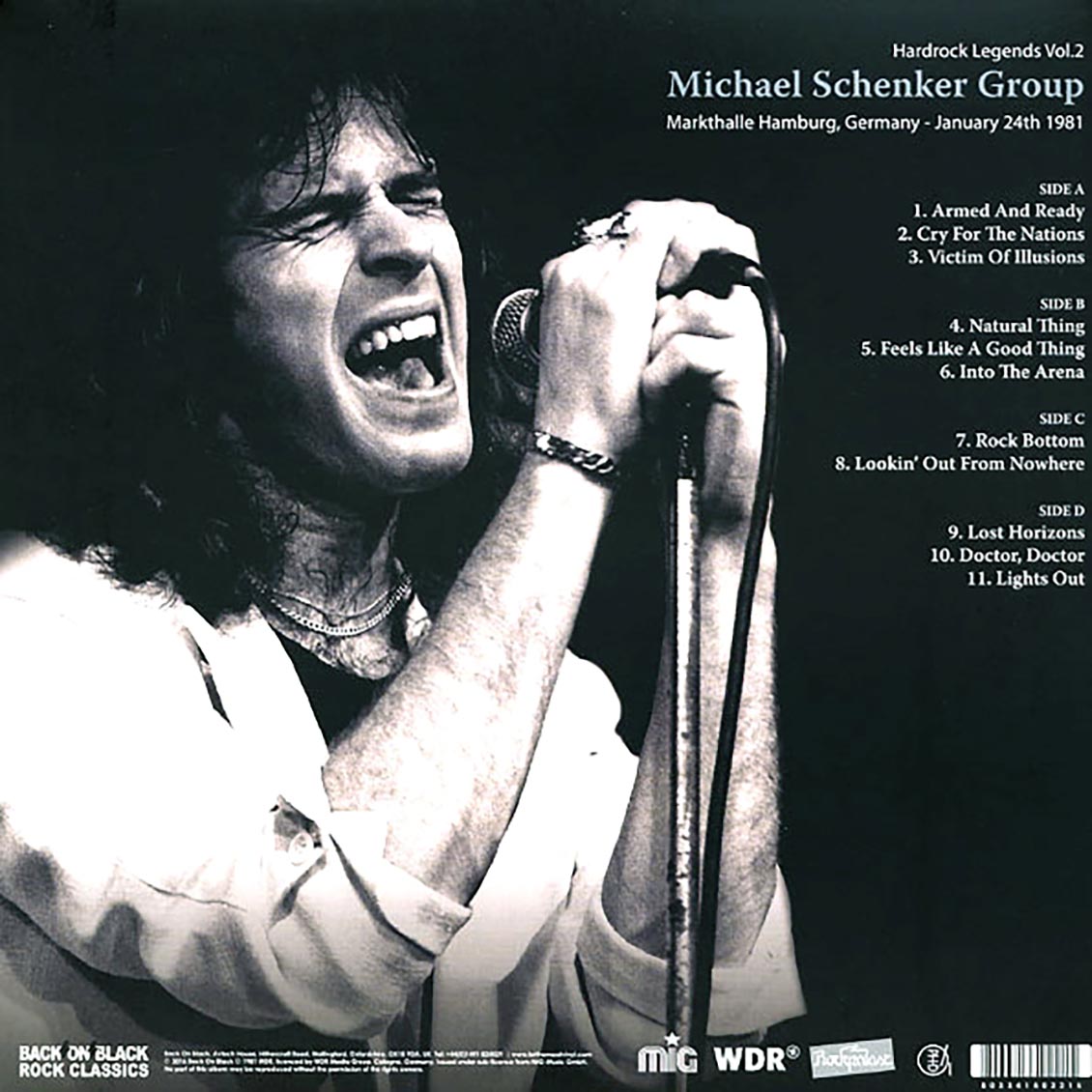 Michael Schenker Group - Markthalle Hamburg, Germany January 24th 1981: Hardrock Legends Volume 2 (ltd. ed.) (2xLP) (colored vinyl)