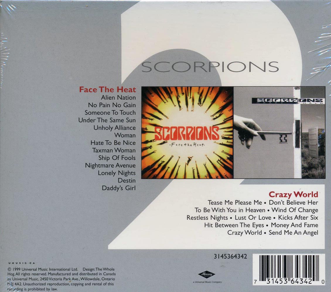 Scorpions - Face The Heat + Crazy World (24 tracks) (2xCD)