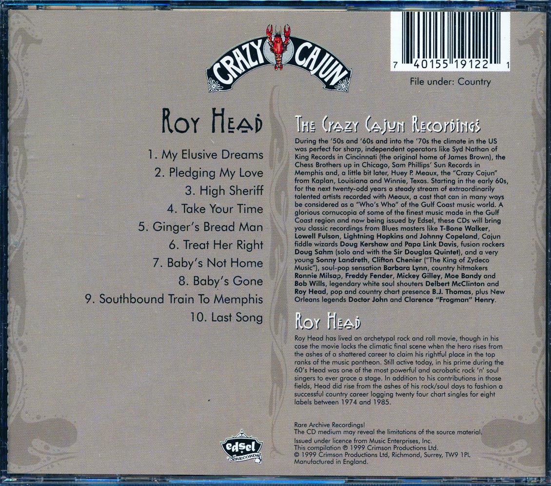 Roy Head - Country Crooner: The Crazy Cajun Recordings