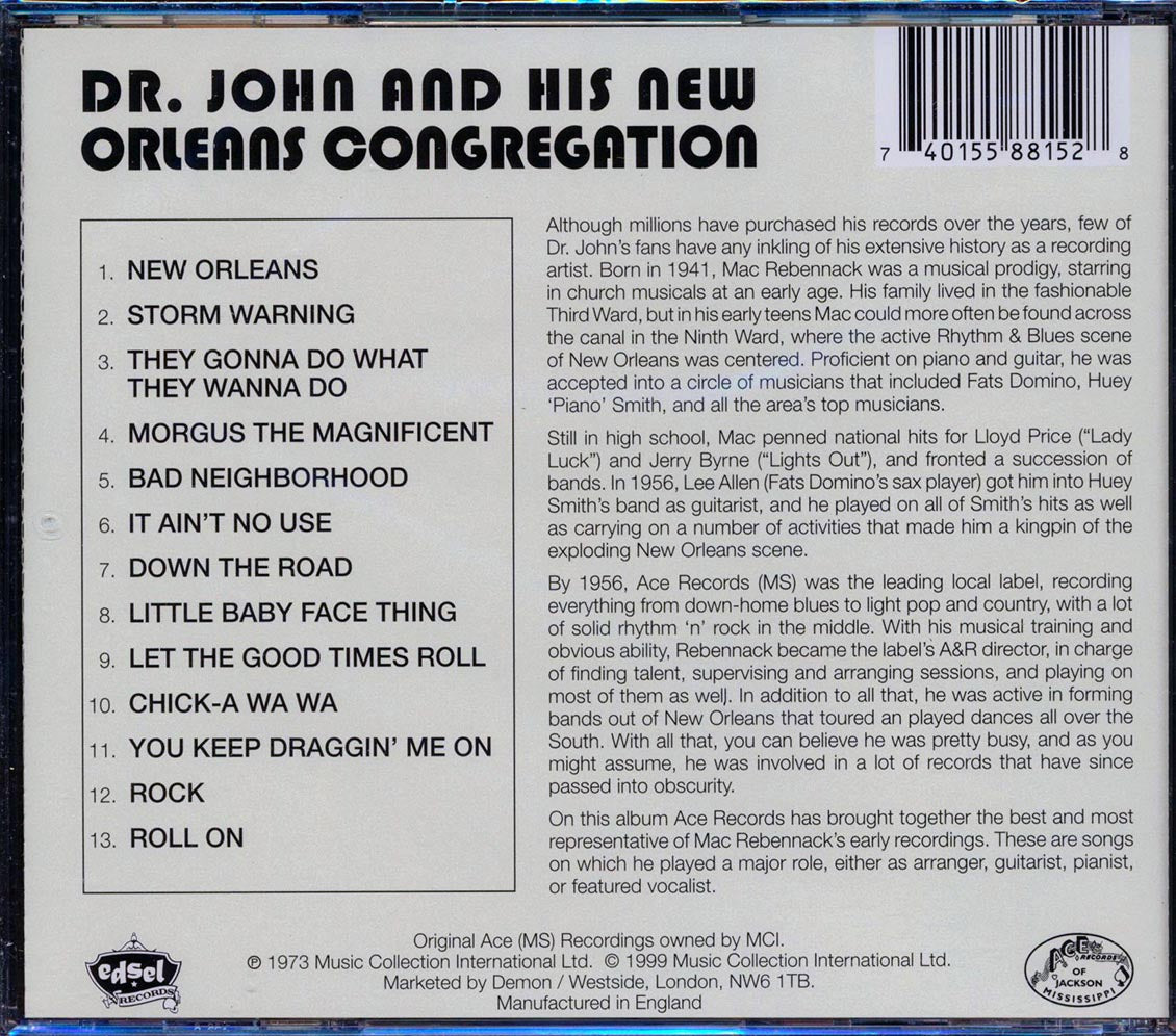Dr. John - Dr. John And His New Orleans Congregation