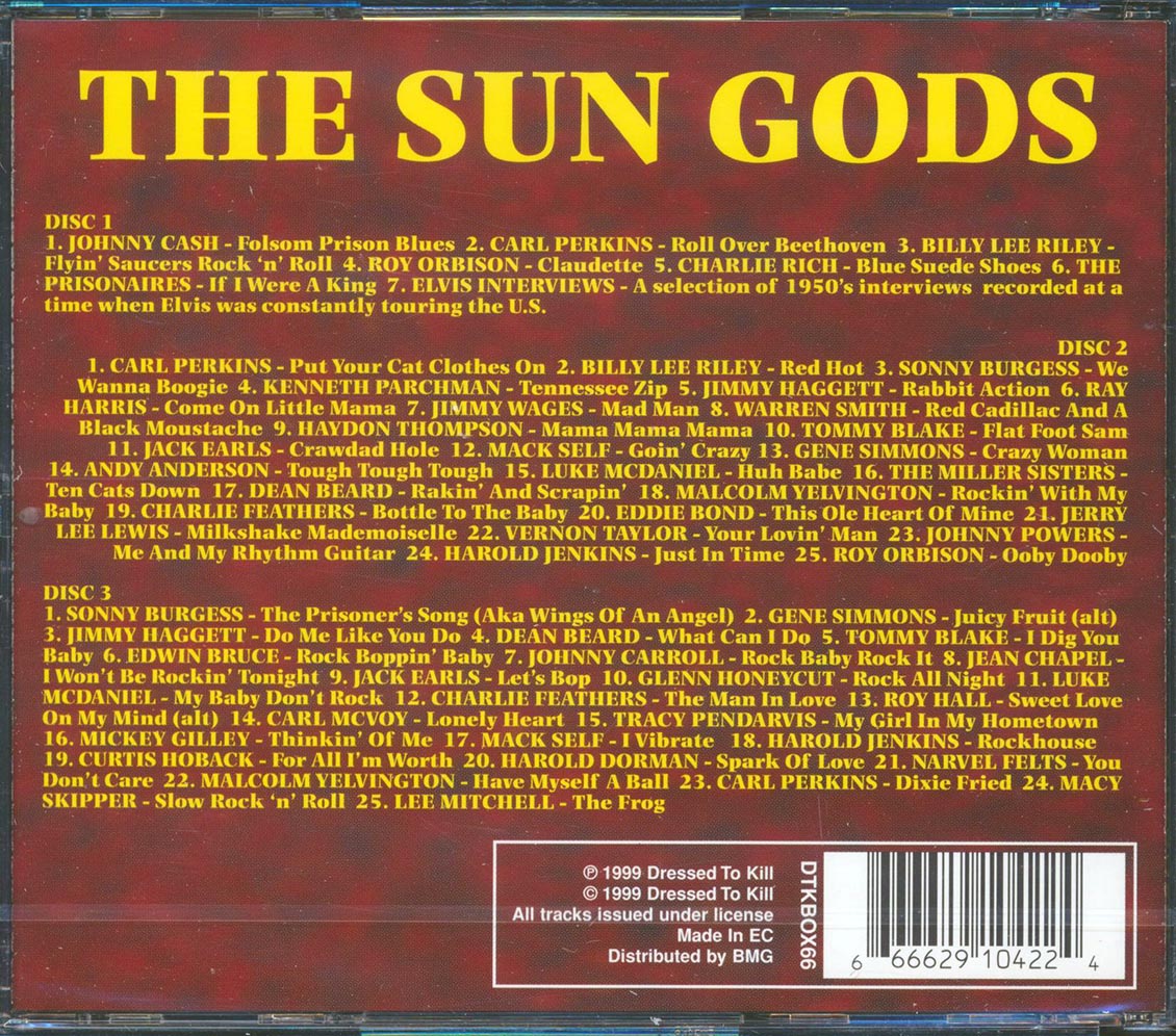 Elvis Presley, Johnny Cash, Jerry Lee Lewis, Roy Orbison, Etc. - The Sun Gods (57 tracks) (3xCD)